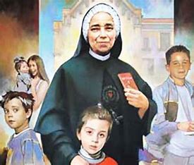 Ritratto di Santa Giulia Salzano o illustrazione della sua attività di maestra a Casoria