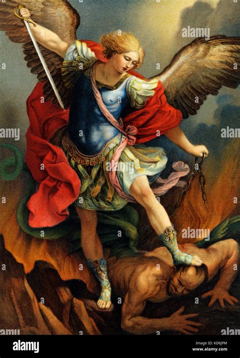 dipinto di San Michele Arcangelo che sconfigge il diavolo
