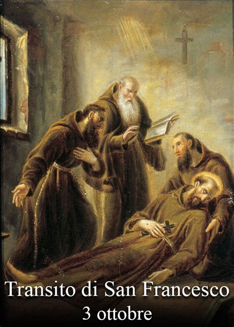 Rappresentazione artistica del Transito di San Francesco d'Assisi, con i frati attorno a lui.