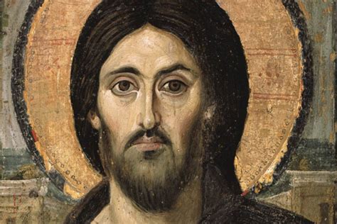 Icona del Volto di Cristo al Sinai che mostra una dualità tra aspetto vivo e morto