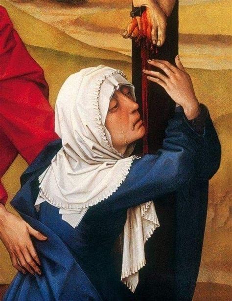 Maria Addolorata ai piedi della croce con Gesù crocifisso