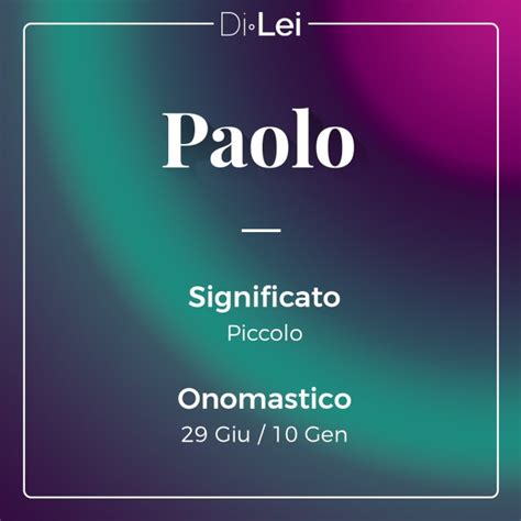 Infografica sull'etimologia del nome Paolo dal latino Paulus