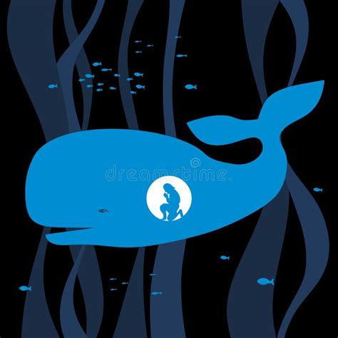 illustrazione di Giona nel ventre della balena