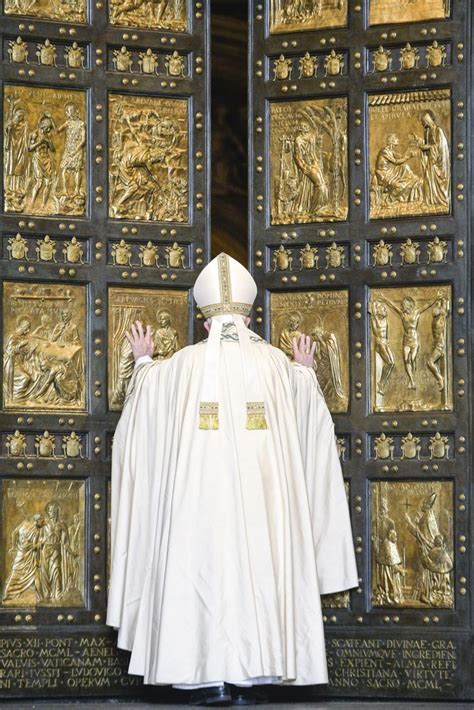Illustrazione del rito di apertura della Porta Santa
