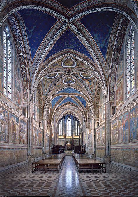 Spaccato architettonico della Basilica di San Francesco che mostra le due chiese sovrapposte