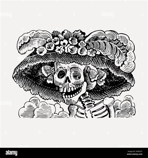 illustrazione o fotografia della Calavera Catrina