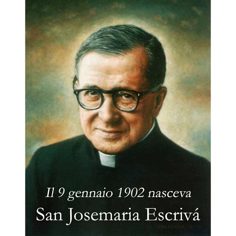 Ritratto di San Josemaría Escrivá de Balaguer, fondatore dell'Opus Dei