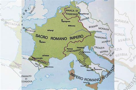 Mappa storica dei principali dialetti germanici e del Sacro Romano Impero nel XVI secolo