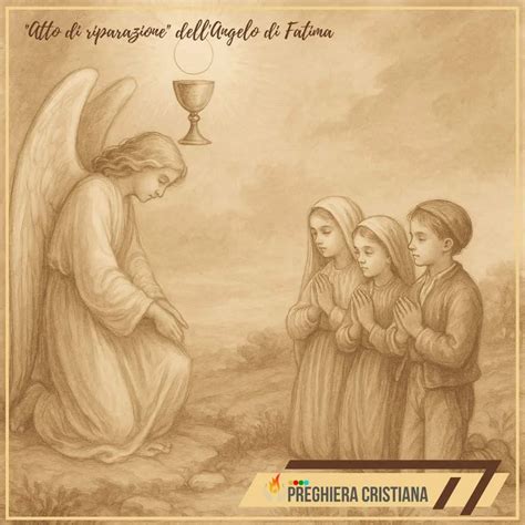 Illustrazione dell'Angelo della Pace che appare ai tre pastorelli