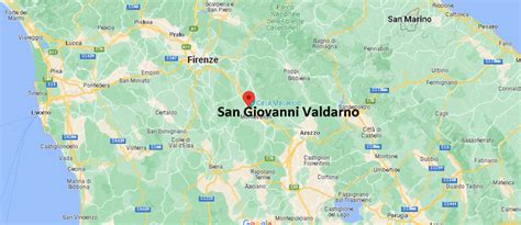 Mappa storica della zona di San Giovanni Valdarno con indicazione del Convento di Montecarlo