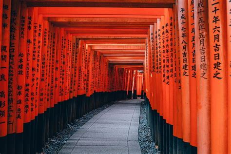 Veduta aerea del Santuario Fushimi Inari Taisha e dei suoi sentieri di torii rossi che si estendono sulla montagna