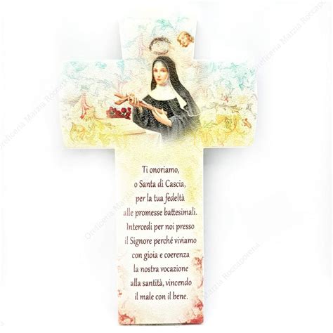 Immagine del Crocifisso del prodigio con Santa Rita in preghiera