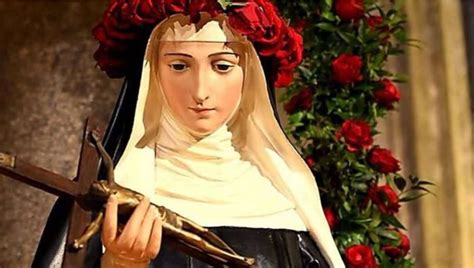 Iconografia di Santa Rita con api, rose e spina, e la vite