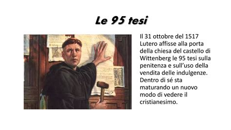 Illustrazione delle 95 tesi di Lutero affisse alla porta