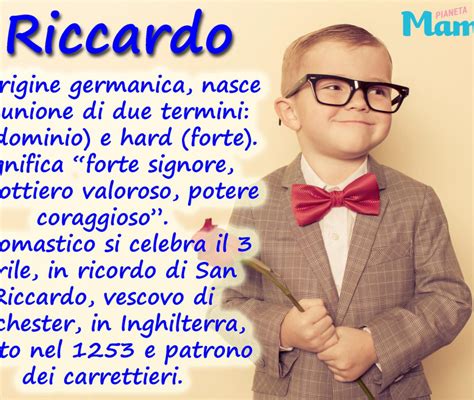 Infografica sull'origine e il significato del nome Riccardo