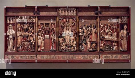 Polittico in alabastro del XV secolo (dettaglio)