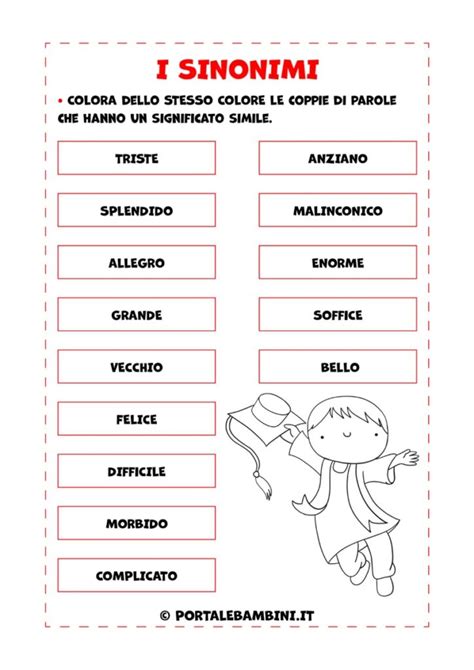 infografica sui sinonimi e contrari di 