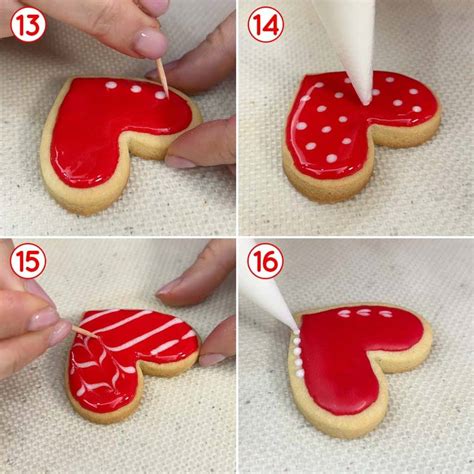 Schema grafico che mostra i passaggi per la decorazione dei biscotti di frolla