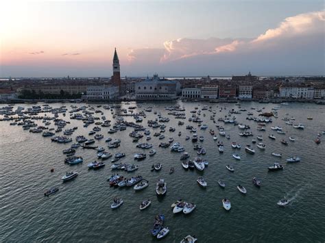 Mappa delle aree di visualizzazione e di ormeggio per la Festa del Redentore a Venezia