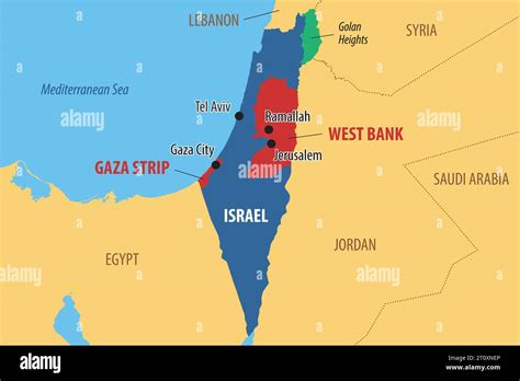 Mappa dell'antico Israele con evidenziate le aree di Tabor, Kison, Betel e Rama