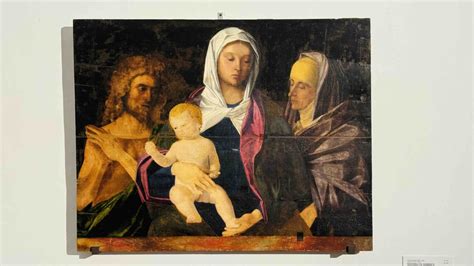 Tavola dipinta 'Madonna col Bambino fra i santi Giovanni Battista e Margherita' di Marco Palmezzano