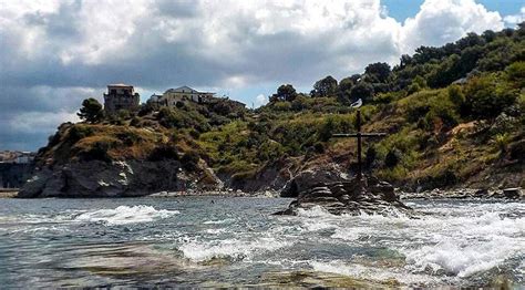 foto storica della croce sullo scoglio di San Francesco ad Agropoli