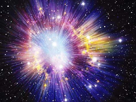 Immagine concettuale del Big Bang come esplosione cosmica