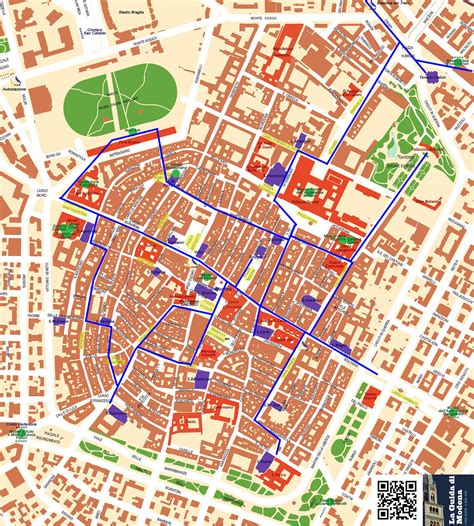 Mappa schematica del centro storico di Modena con le principali zone