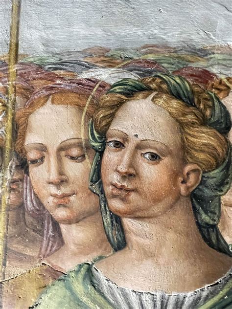 dettaglio del volto e del panneggio dell'Arcangelo Gabriele di Francesco Mochi