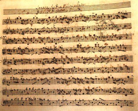 Partitura musicale antica per oboe