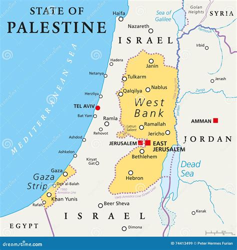 Panoramica delle regioni della Palestina