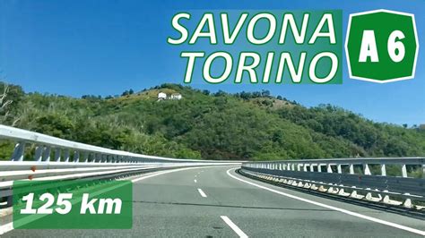 Mappa dell'autostrada A6 Torino-Savona