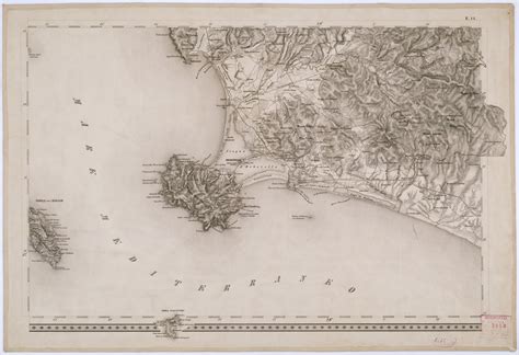 Dettaglio di una sezione della carta topografica dello Stato Pontificio e del Granducato di Toscana (1840-1843), mostrando centri abitati e confini