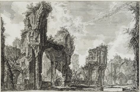 Incisione di Giovanni Battista Piranesi raffigurante le rovine di un'antica architettura romana