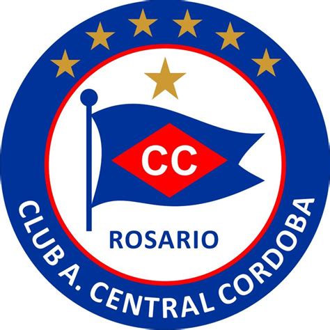 Stemma ufficiale e colori sociali del Central Córdoba de Rosario (blu e rosso)