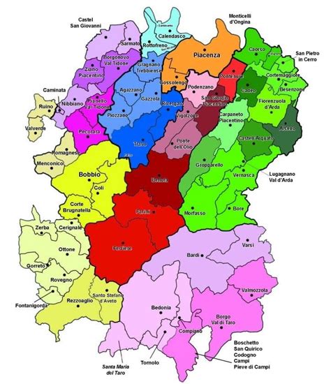 Mappa delle parrocchie della Diocesi di Milano