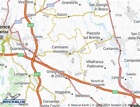 Mappa del Vicariato di Camisano Vicentino con le sue Unità Pastorali