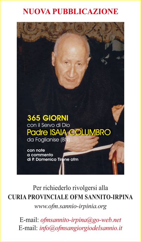 Ritratto di Padre Isaia Columbro in abito francescano