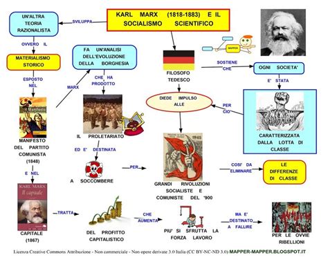 Mappa storica della Renania nel XIX secolo e cronologia della vita di Karl Marx
