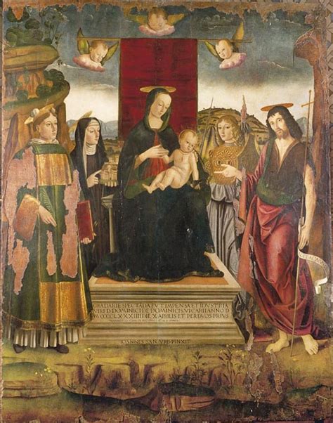 Foto della Pala di Giovanni Santi conservata presso la Pinacoteca comunale di Gradara