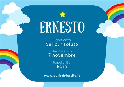 Infografica significato nome Ernesto e attributi