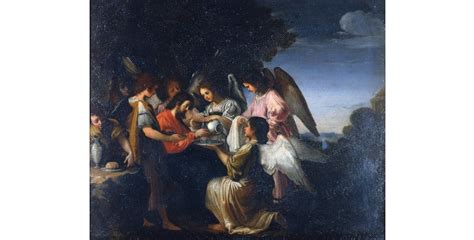Gesù nel deserto servito dagli angeli, come descritto nel Vangelo di Marco