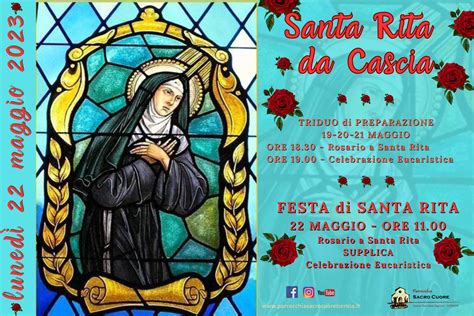 Infographic showing the timeline of events for Santa Rita da Cascia festival in Cascia