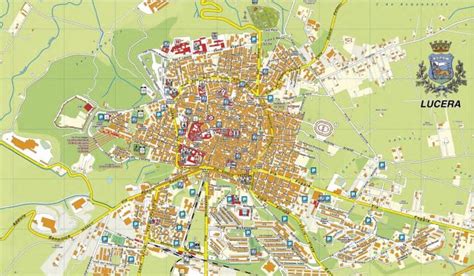 Mappa storica di Lucera che evidenzia il convento di San Francesco