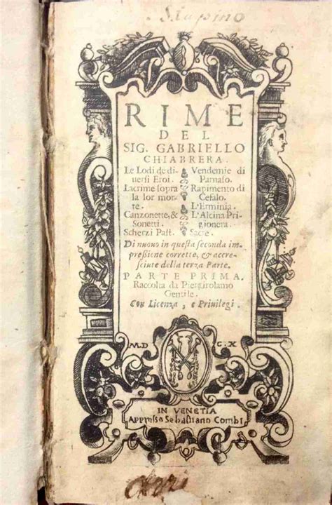 Frontespizio di un'edizione storica delle