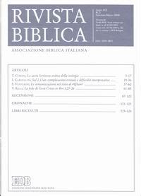 Un'immagine rappresentativa della copertina o dell'archivio della Rivista Biblica EDB
