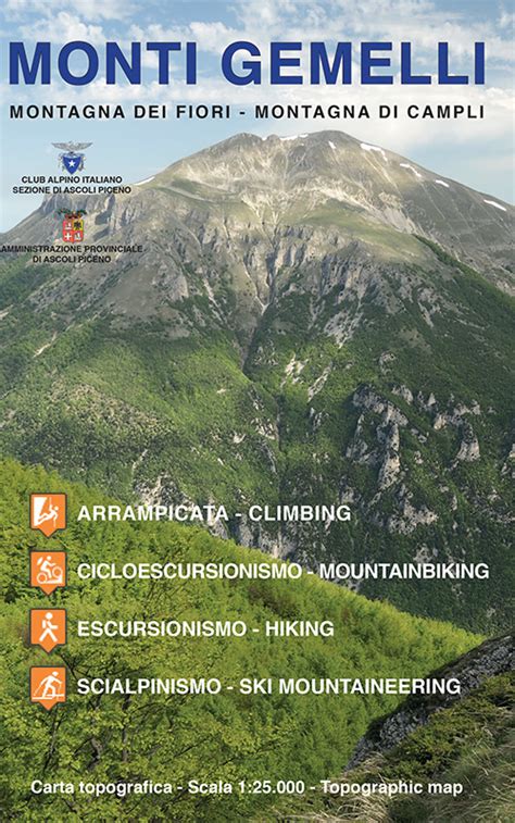 Mappa dell'area dei Monti Gemelli e Colle San Marco con evidenziati i punti di interesse