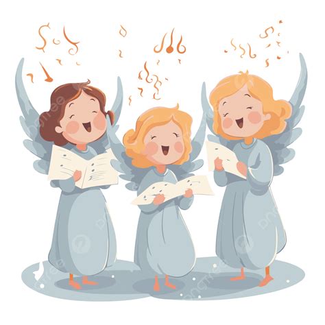 Illustrazione biblica di un angelo che canta il Gloria