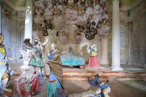 Foto storica del presepe nella Cappella della Natività al Sacro Monte di Oropa