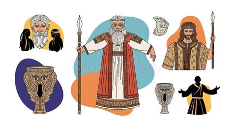 illustrazione di altari biblici e pagani